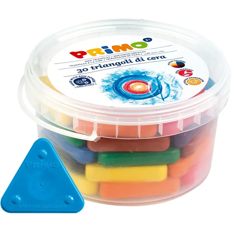 PRIMO Wax Crayons, assorted colours, 30 pc