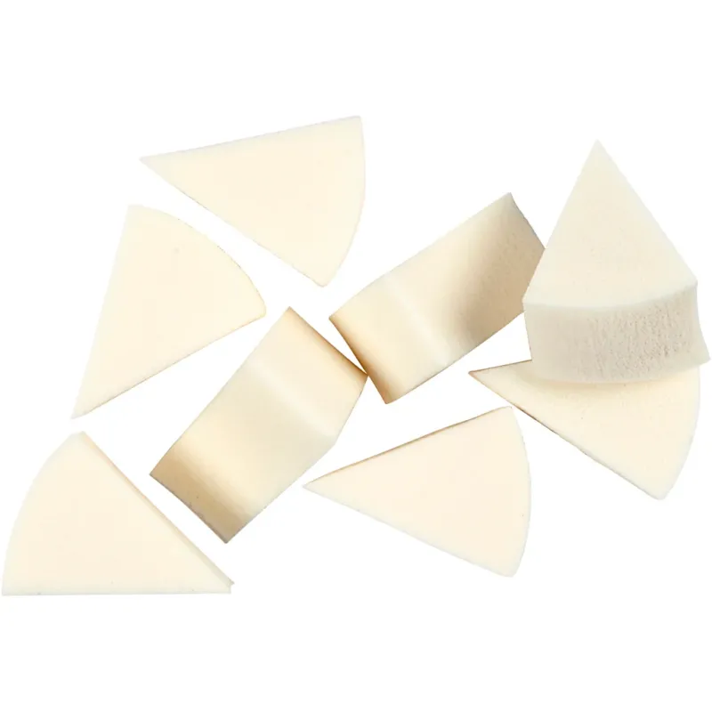 Sponges, L: 40 mm, W: 25 mm, white, 8pc