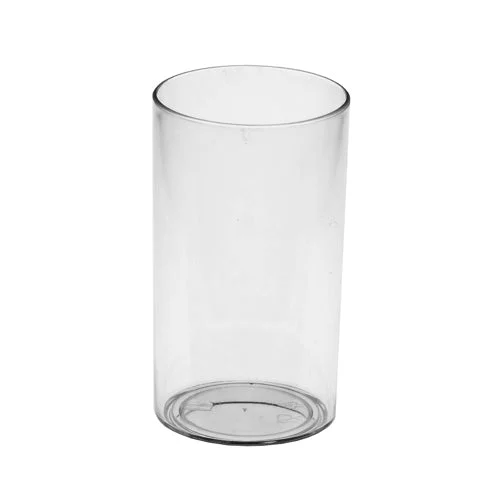 Ein Starpak 30 Fingerfood-Becher, PS 60 ml, Ø 4 cm x 7,5 cm in glasklar ist aufrecht vor einem schlichten weißen Hintergrund abgebildet.