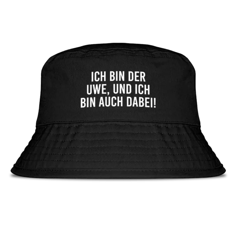 Ich bin auch dabei - Fischerhut Personalisiert #farbe_black