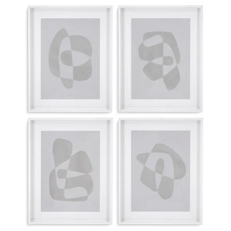 Abstract Shape Art Prints (4) Soft Shape | Eichholtz Miami