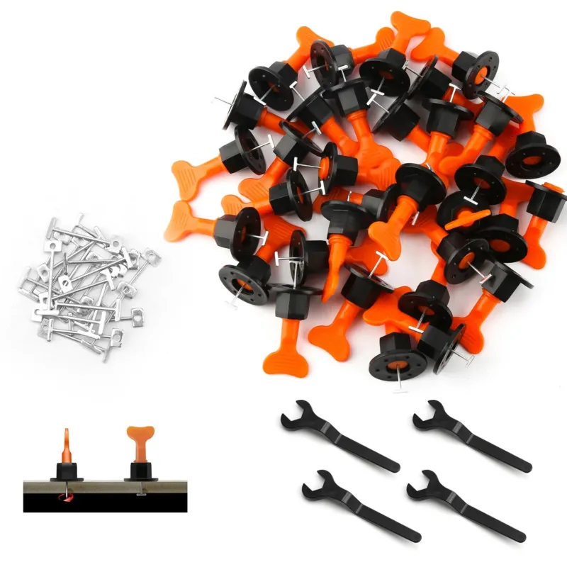 BMOT 110/220Stück Fliesen Leveler Nivelliersystem Kits mit 4PCS Schraubenschlüssel