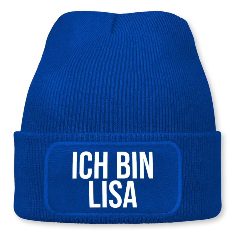 Ich bin ... - Beanie Personalisiert #farbe_blau