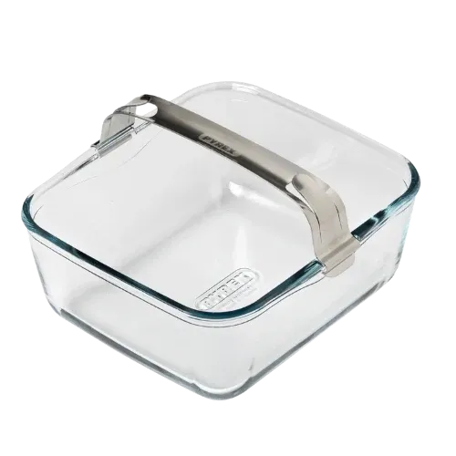 Plat airfryer en verre avec poignée amovible