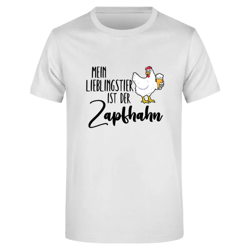 Mein Lieblingstier ist der Zapfhahn - Herren T-Shirt Farbe Weiss