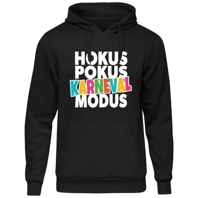 Hokus Pokus Karneval Modus - Unisex Kapuzenpullover Hoodie Farbe Schwarz