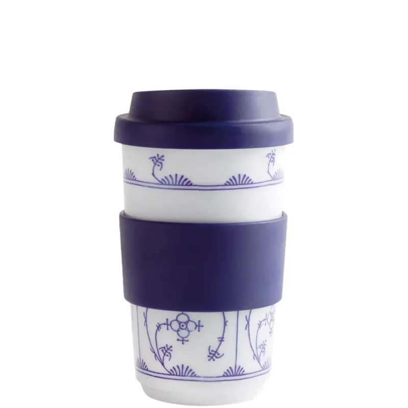 KAHLA Blau Saks Becher 0,40 l + Trinkdeckel Blau Saks