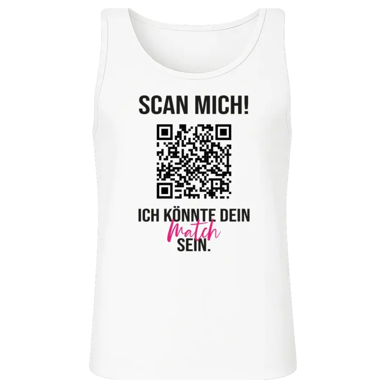Scan mich ich könnte dein Match sein - QR-Code Unisex Relaxed Tanktop