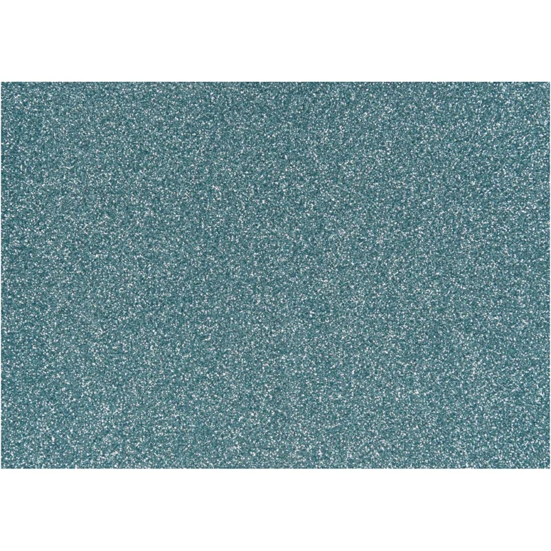 Iron On Foil, A5, sheet 148x210 mm, glitter, light blue, 1 sheet