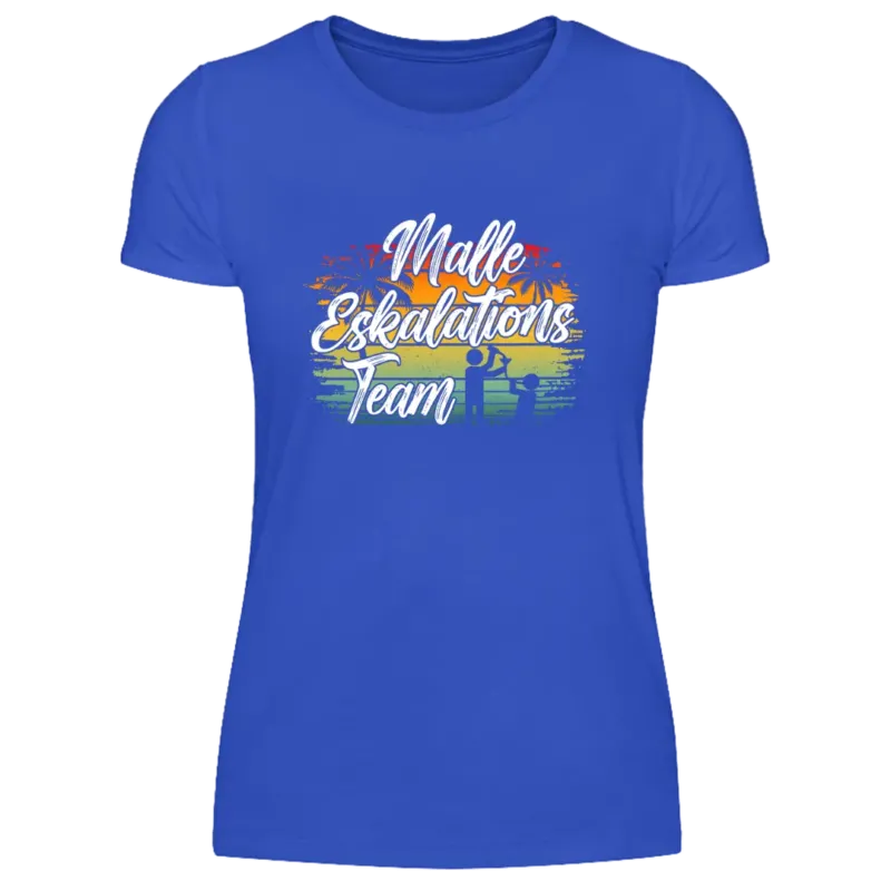 Malle Eskalationsteam - Damen T-Shirt Farbe Blau