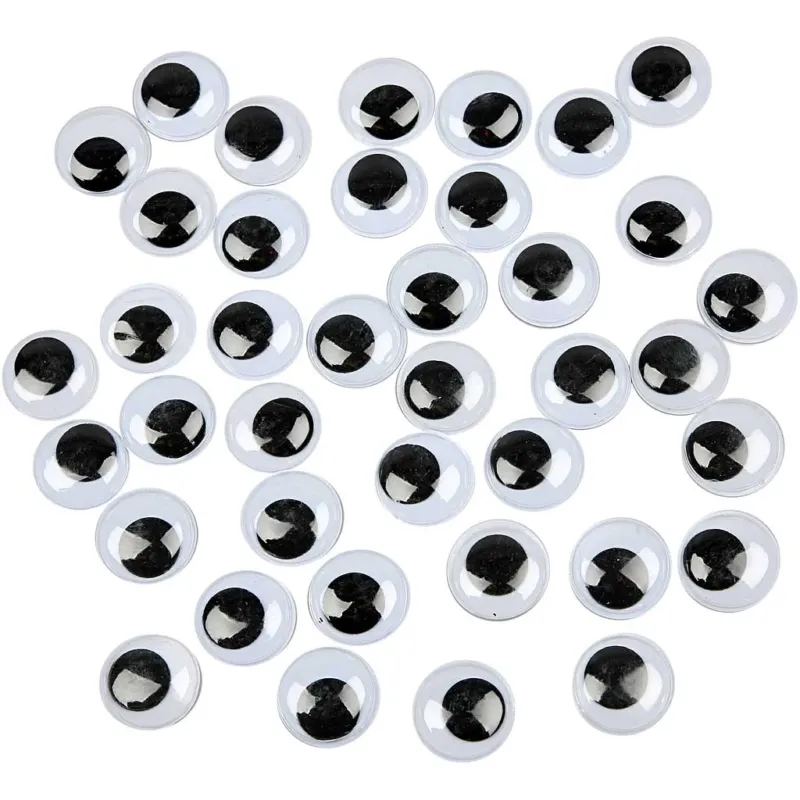 Wiggly Eyes, not sticky, dia. 20 mm, 500 pc