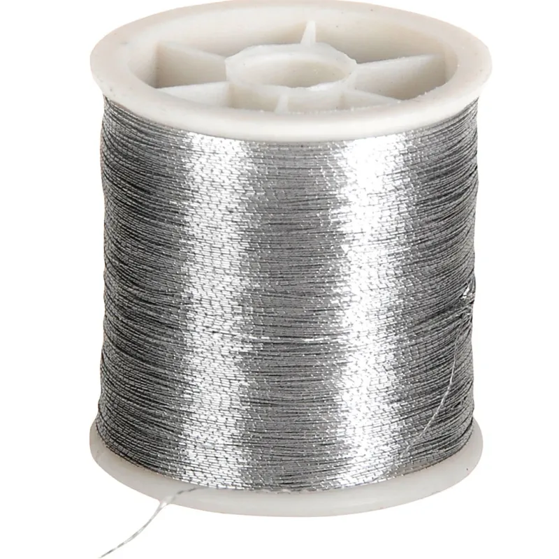 Sewing Thread, thickness 0,15 mm, silver, 100 m/ 1 roll