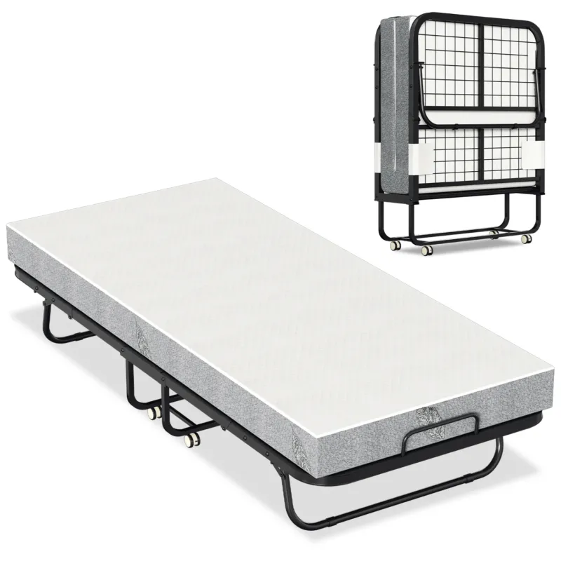 BMOT Klappbett Klappbares Gästebett 90x200cm mit dicker Matratze