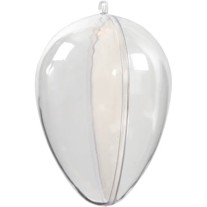 Egg-Shaped Baubles to Decorate, H: 9 cm, 5 set