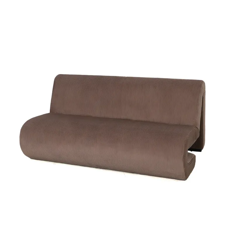 Sofa Poltrana – modernes Design Sofa in Beige Taupe mit strukturierter Oberfläche