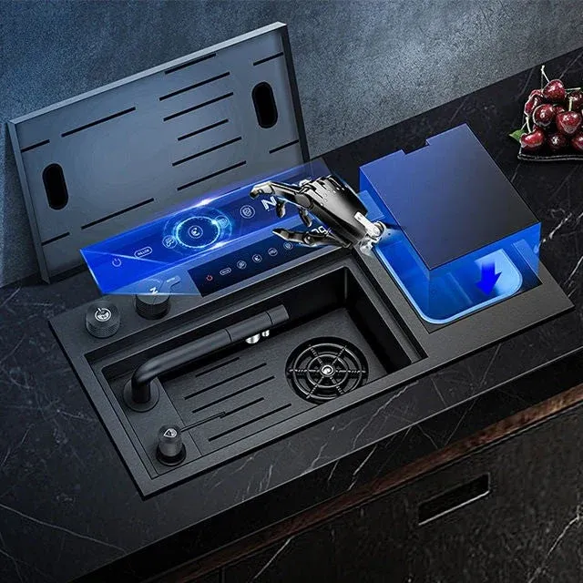 Modern Edge Stainless Steel Ultrasonic Sink - Image 0