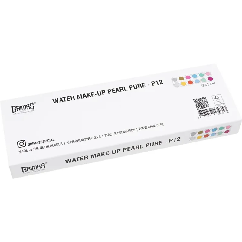 Water-based Face Paint Palette, mother of pearl colours, 12x2.50 ml/ 1 pc