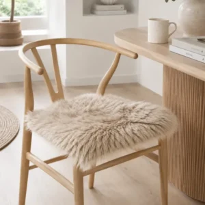 Sitzfell aus Lammfell 40x40 - Linen