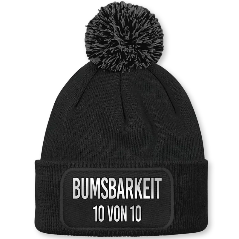 Bumsbarkeit - Beanie mit Bommel