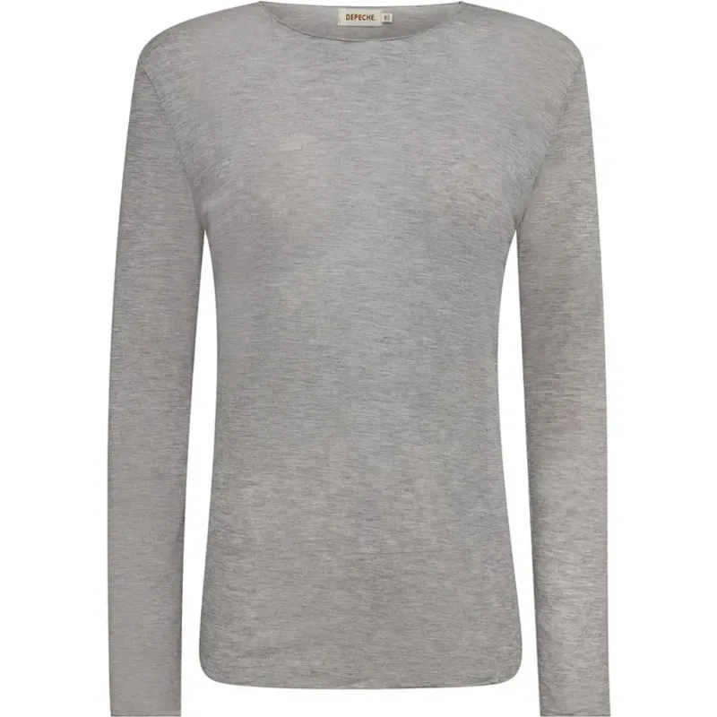 Bluse Drew Cashmere Mix - Light Grey Melange