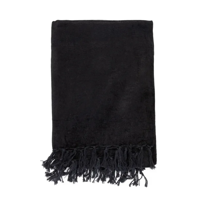 THE S'IL VOUS Plaid Black Velvet side view
