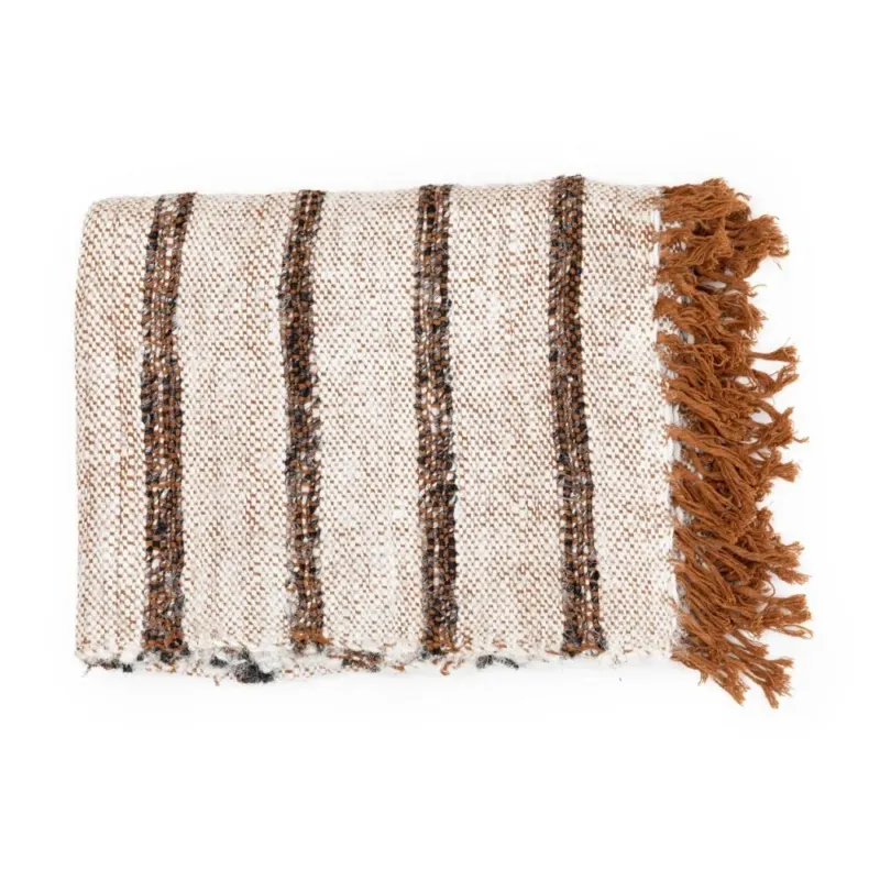 THE S'IL VOUS Plaid Bohemian White front view