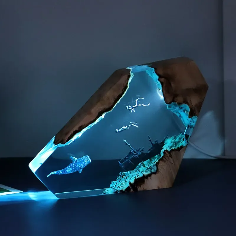 Deep Ocean Resin Decorative Night Lamp - Image 0