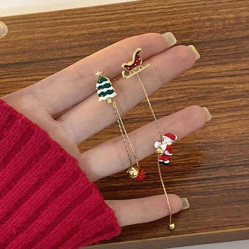 Creative Happy Christmas Time Earrings - Image 0