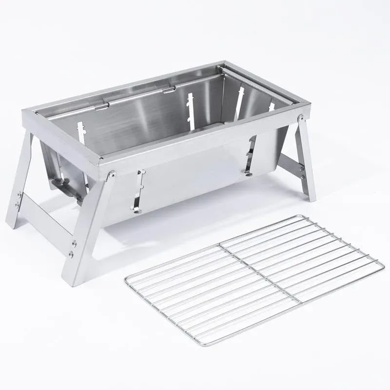 Ultimate Camping Style Stainless Steel Foldable Grill - Image 0