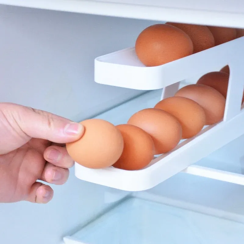 Automatic Egg Rolling Holder Organizer Rack - Image 0