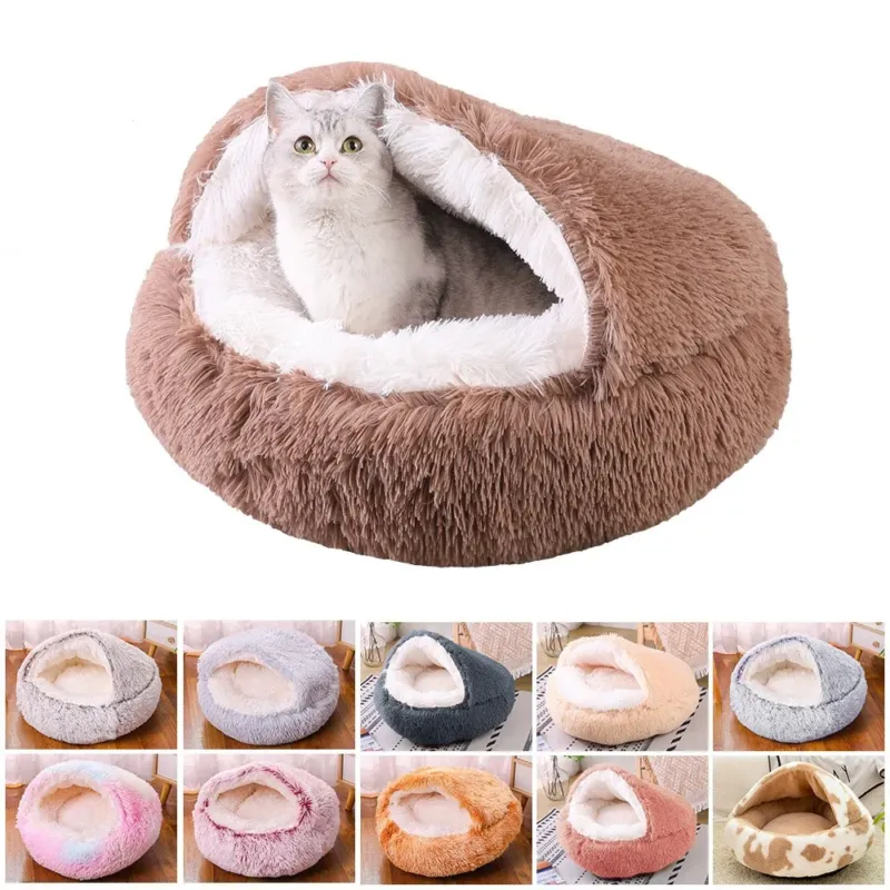 Snuggle Nest Plush Covered Pet Bed - Image 0
