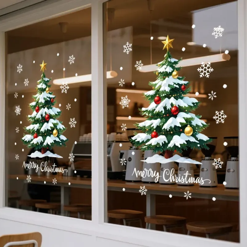 Merry Glow 3D Christmas Tree Sticker - Image 0