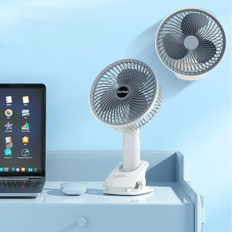 Clip-on Portable Compact USB Rechargeable Cooling Fan - Image 0