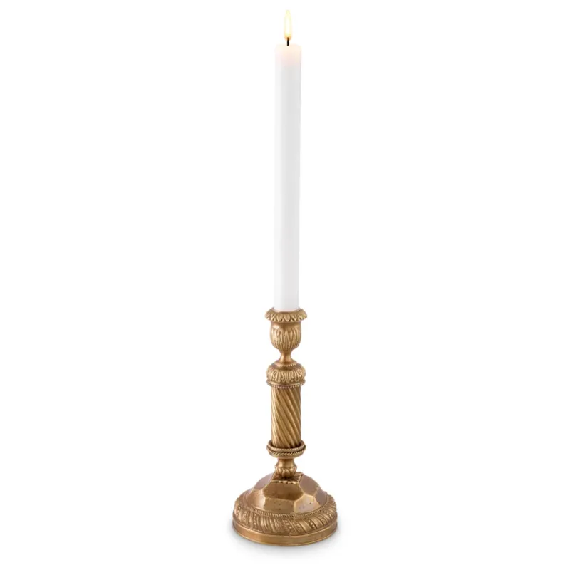 Vintage Brass Candle Holder Carnier | Eichholtz Miami