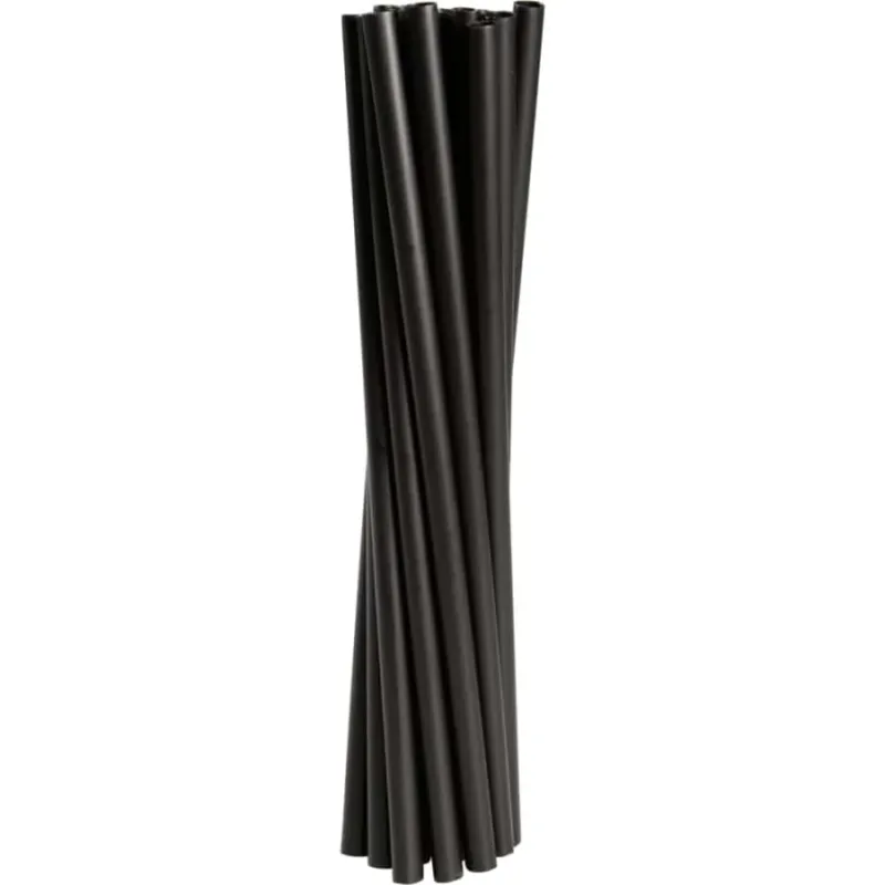 ABENA® Mehrweg Trinkhalme, 19 cm, Ø 6 mm, schwarz 1 Karton (10 Packungen × 250 Stück)