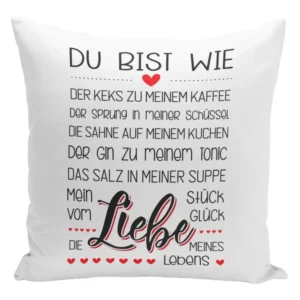 Bild: Kissen - Du bist die Liebe meines Lebens.