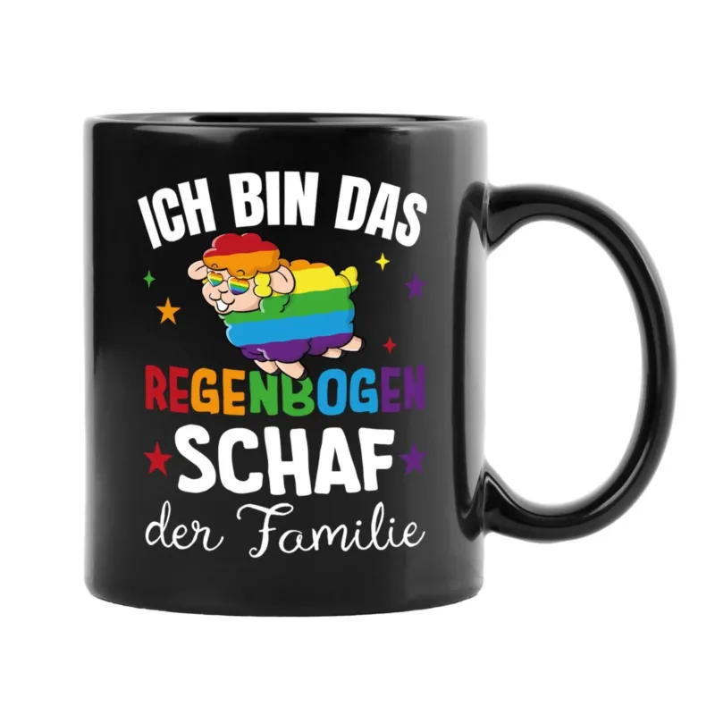 Bild: Tasse - Ich bin das Regenbogenschaf der Familie - BL.