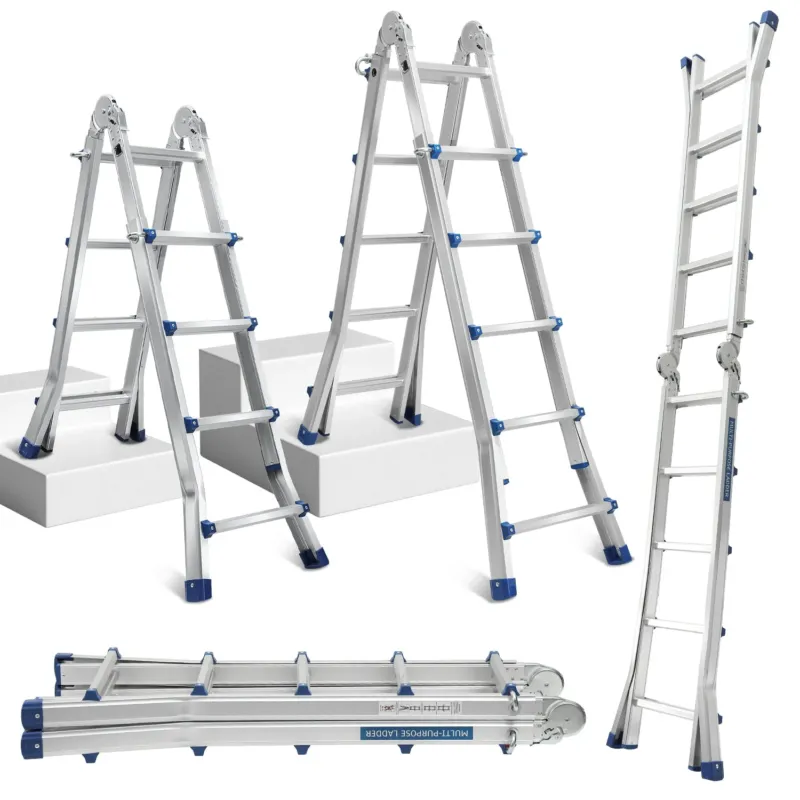BMOT Teleskopleiter Multifunktionsleiter 3 in 1 Aluleiter