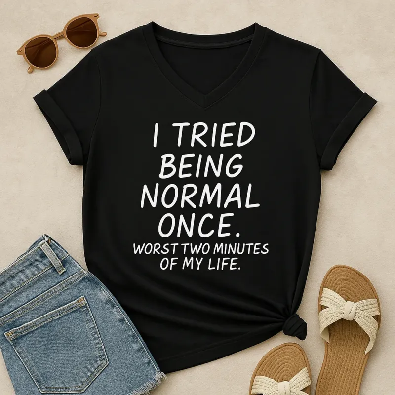 I Tried Being Normal Once Statement T-Shirt - Image 0