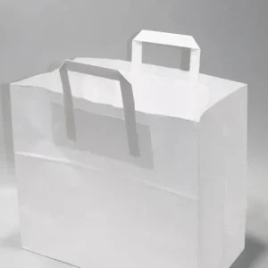 Paper Carrier Bags 22x11x36cm White Kraft 70 g/qm