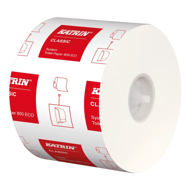 Katrin Classic System Toilettenpapier – 2-lagig, 800 Blatt, 36 Rollen, Nordic Swan & EU Ecolabel