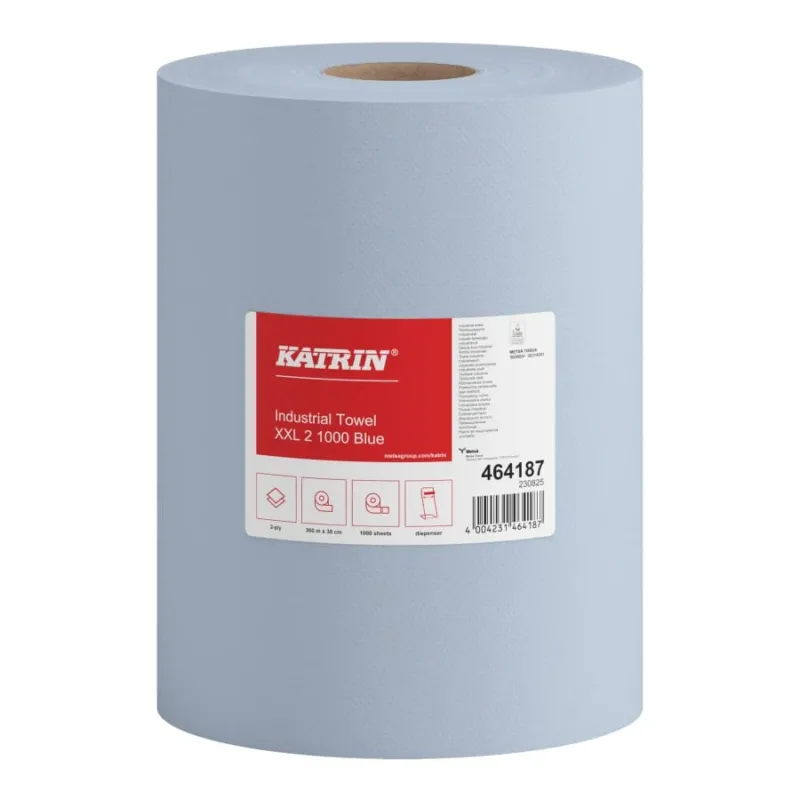 Katrin Industrierolle XXL, 2-lagig, 1000 Blatt, blau