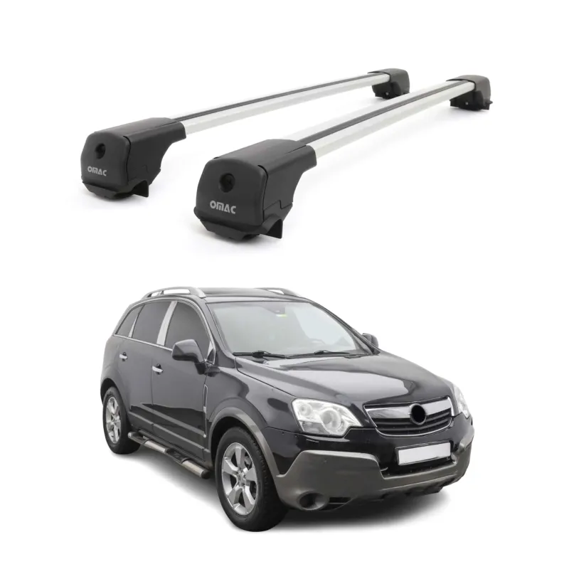 Dachträger Grundträger für Opel Antara 2006-2015 Aluminium 75kg Grau 2tlg
