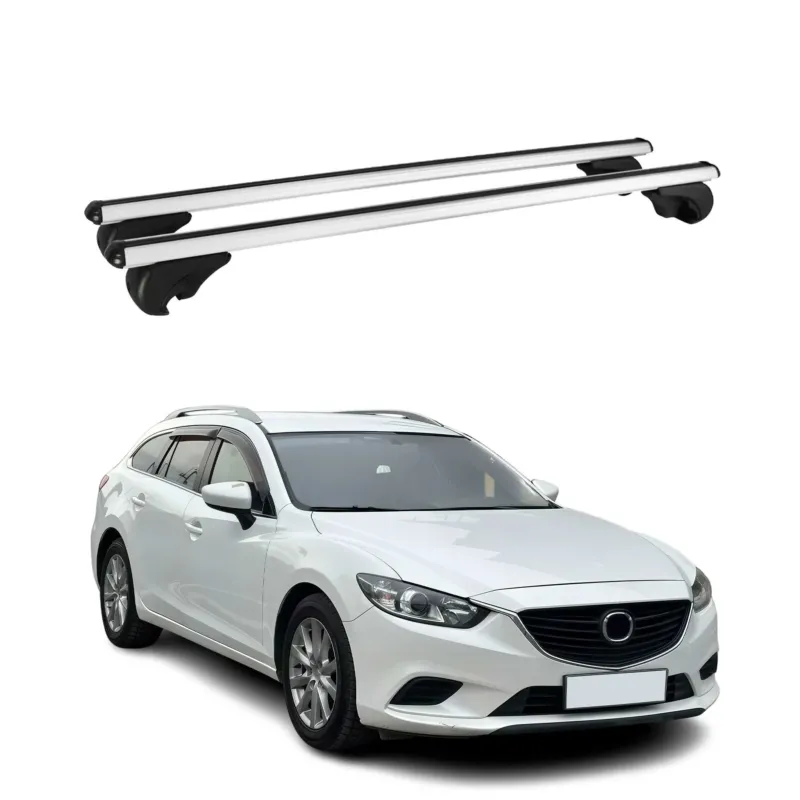 Dachträger Grundtäger für Mazda6 Kombi 2012-2025 75kg Aluminium Silber 2 tlg