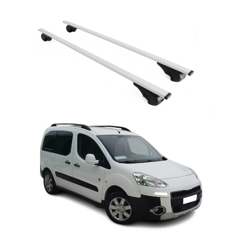 Dachträger Grundträger für Peugeot Partner Tepee 2008-2018 75kg Stahl Silber 2x