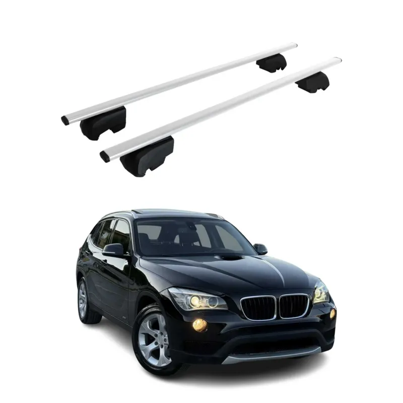 Dachträger Grundträger für BMW X1 2009-2015 Stahl Silber ABE 2x