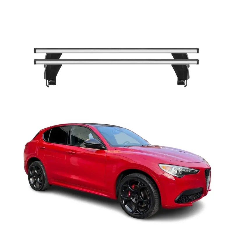 Menabo Dachträger Grundtäger für Alfa Romeo Stelvio 2017-2026 50kg Alu Silber 2x