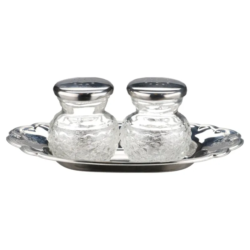 Menage für Salz + Pfeffer 3-teilig WMF Cromargan 18/10 Englische Rose