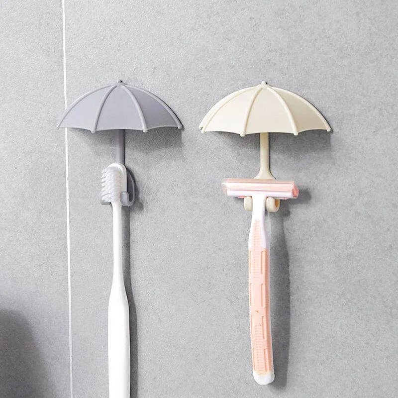 3pcs Set Cute Umbrella Toothbrush Hook - Image 0