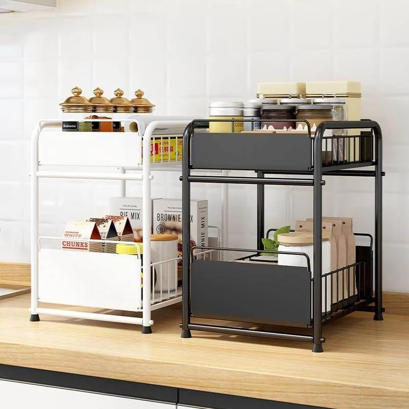 2-Tier Organizer with Sliding Kitchen Storage Drawers - Image 0